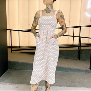 English Factory Dress square neck strappy with polka dot pattern strappy women's